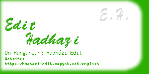 edit hadhazi business card